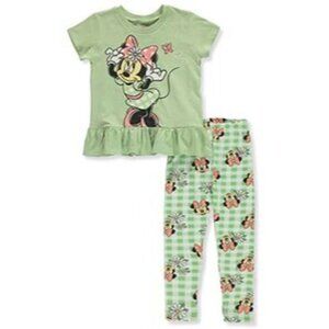 DISNEY MINNIE MOUSE GIRLS' 2-PIECE LEGGINGS SET OUTFIT T-shirt